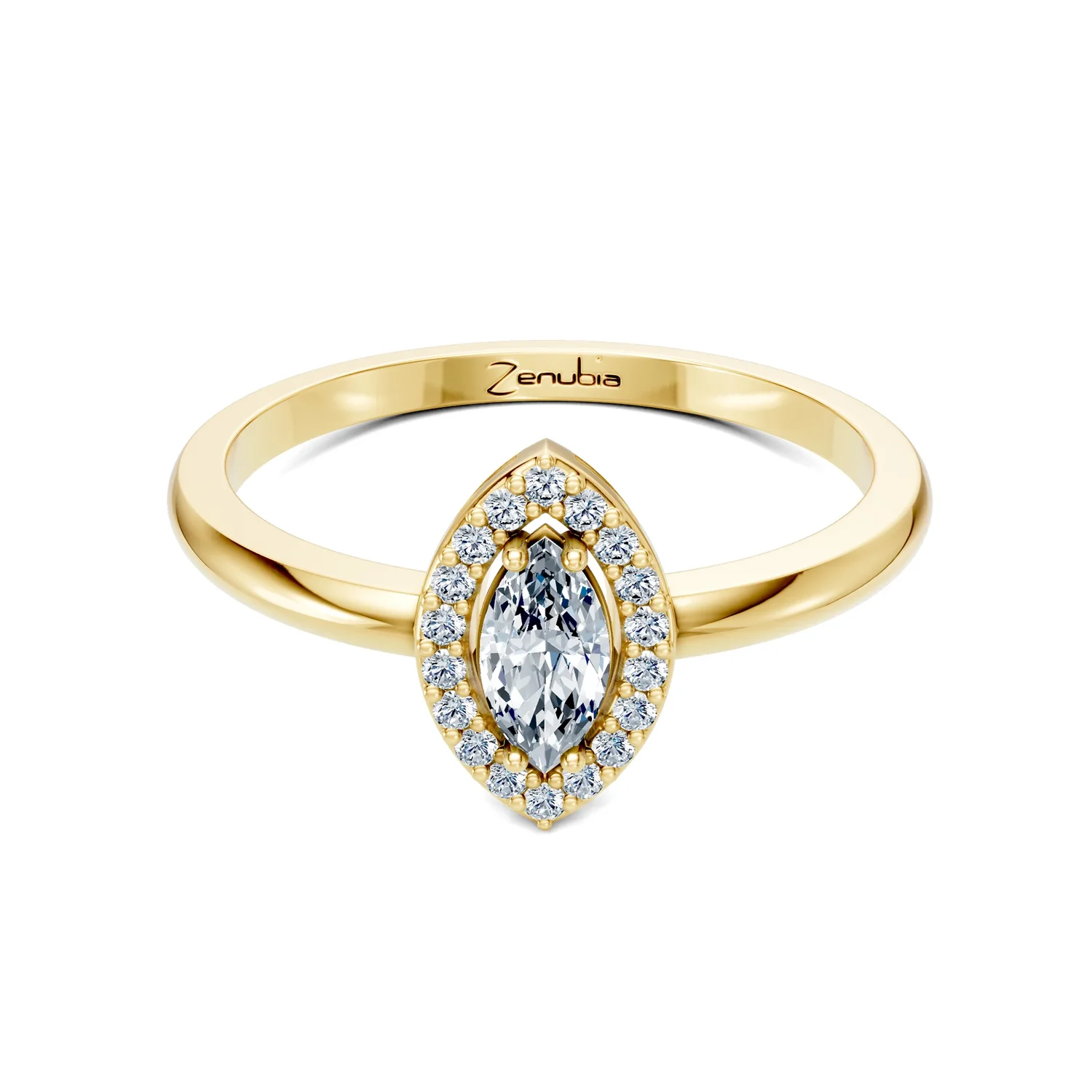 Zenubia_Schmuck_Winterthur_Verlobungsring_LEANA_front_Gelbgold