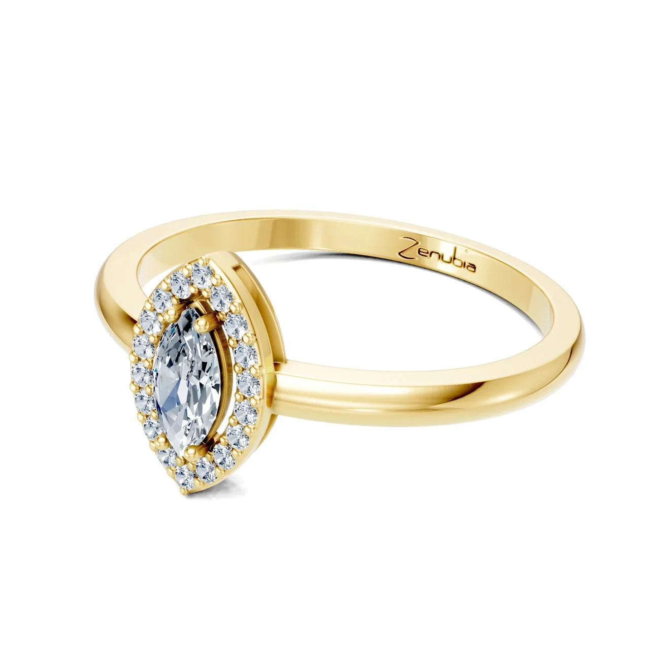 Zenubia_Schmuck_Winterthur_Verlobungsring_LEANA_side_Gelbgold