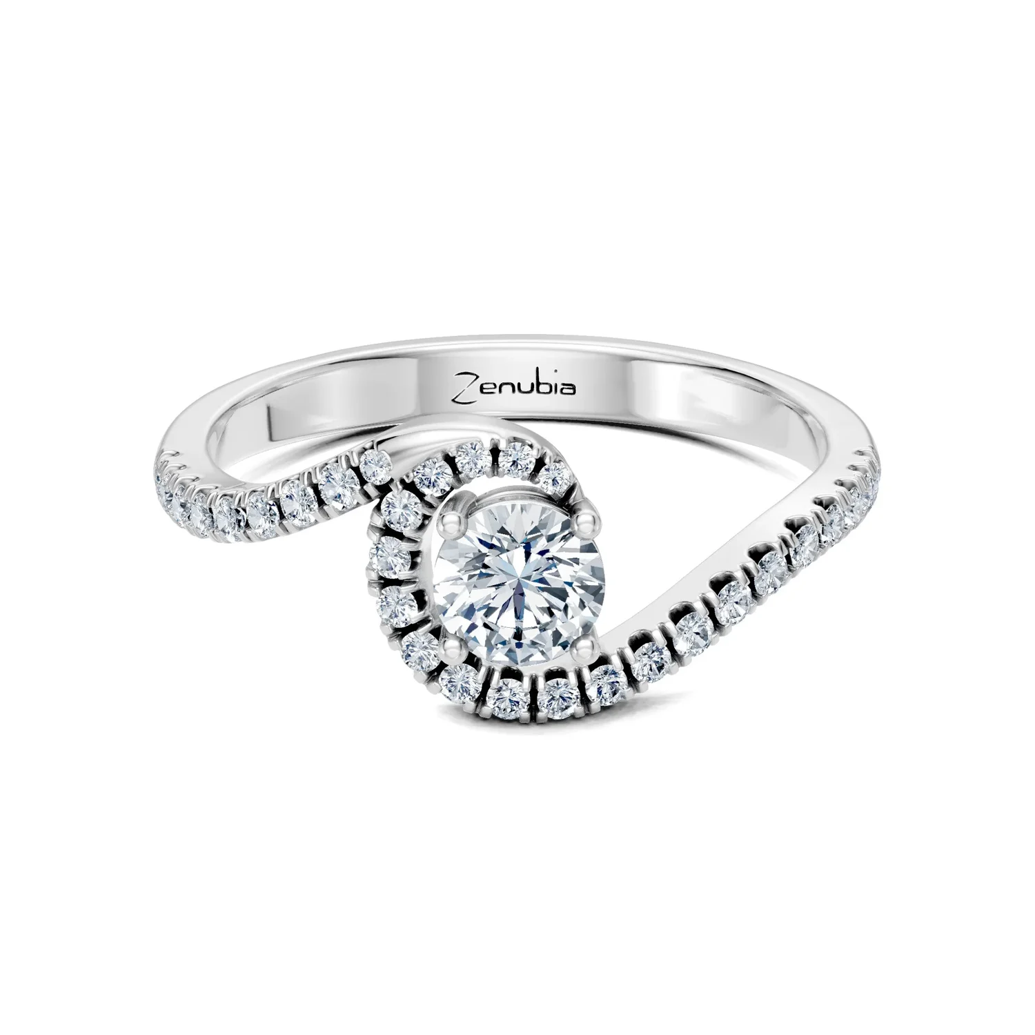 Zenubia_Schmuck_Winterthur_Verlobungsring_LOREANA_front_Weissgold