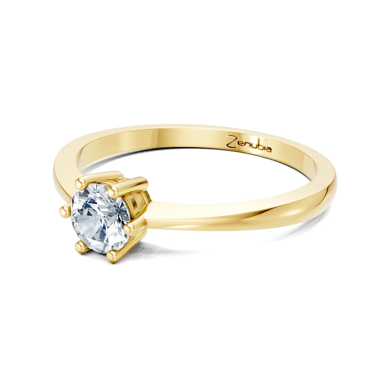 Zenubia_Schmuck_Winterthur_Verlobungsring_QUEEN_side_Gelbgold