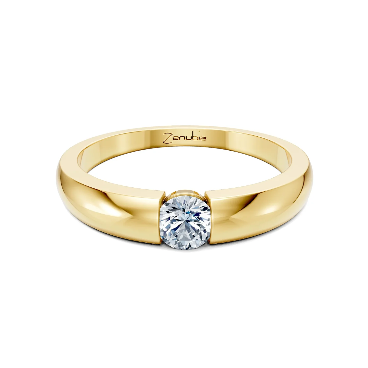 Zenubia_Schmuck_Winterthur_Verlobungsring_ZARA_front_Gelbgold