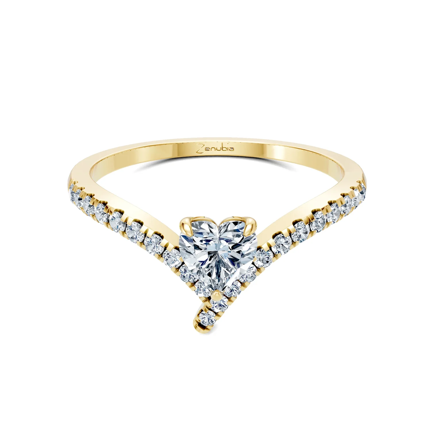 Zenubia_Schmuck_Winterthur_Verlobungsring_ZOEY_front_Gelbgold