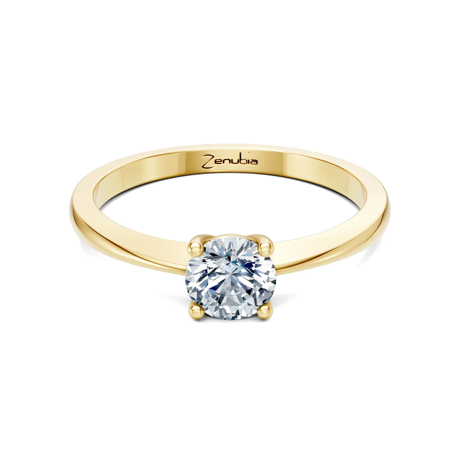 Zenubia_Schmuck_Winterthur_Verlobungsring_LADINA_front_Gelbgold