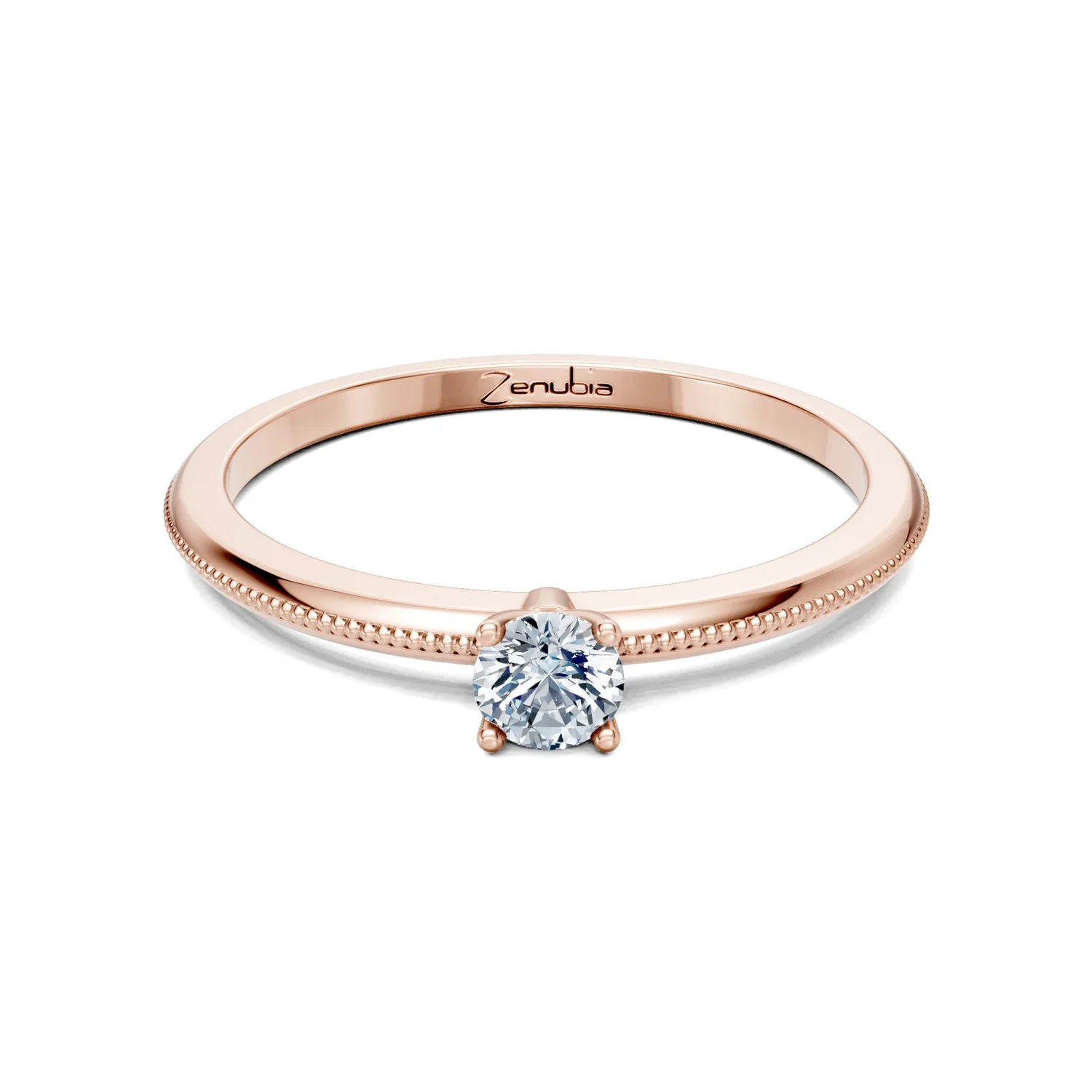 Zenubia_Schmuck_Winterthur_Verlobungsring_LOANA_front_Rosegold