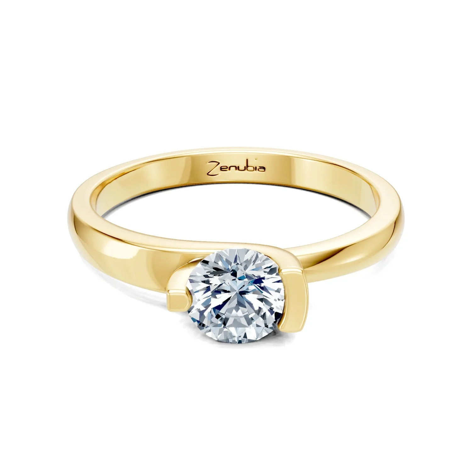 Zenubia_Schmuck_Winterthur_Verlobungsring_LUCIA_front_Gelbgold