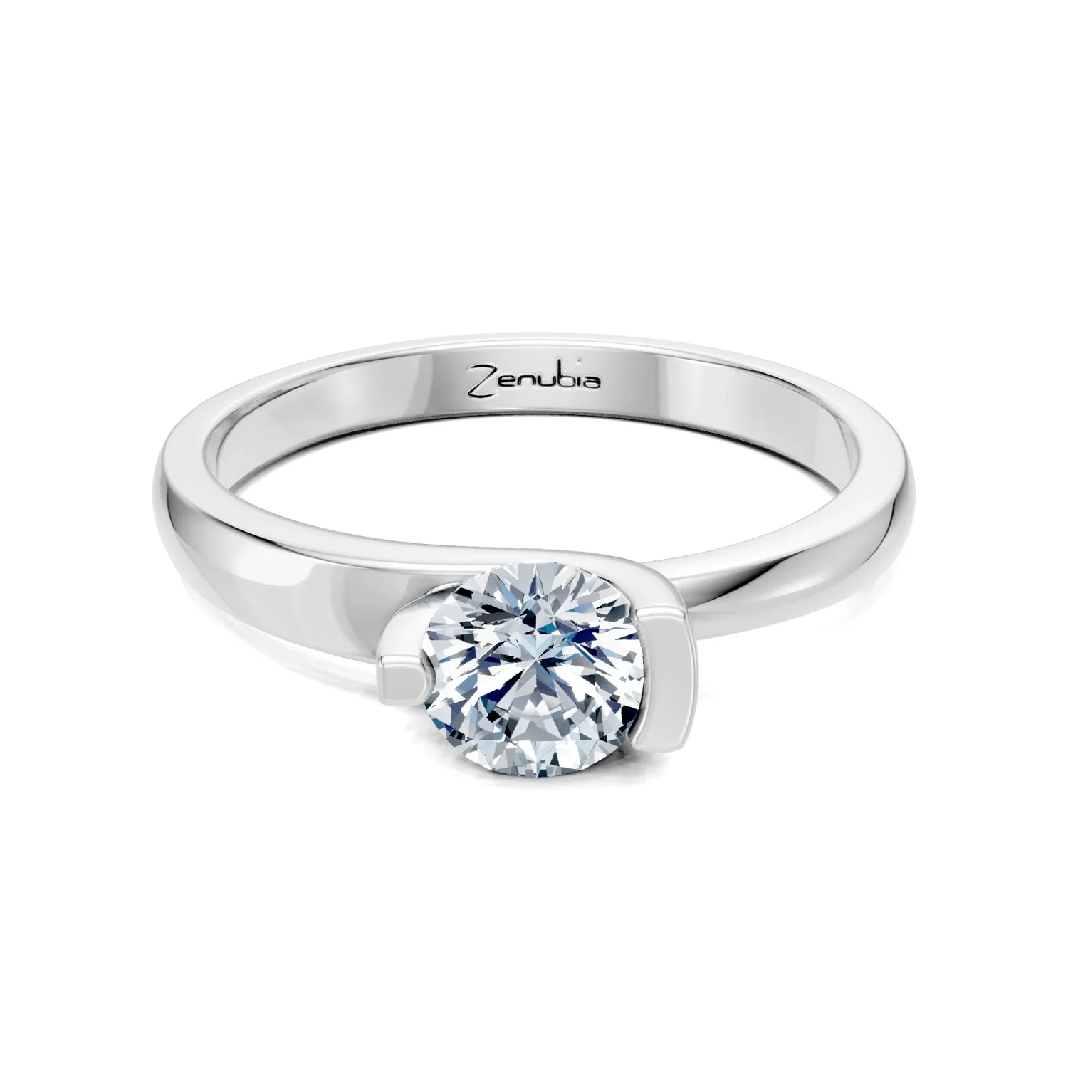 Zenubia_Schmuck_Winterthur_Verlobungsring_LUCIA_front_Weissgold