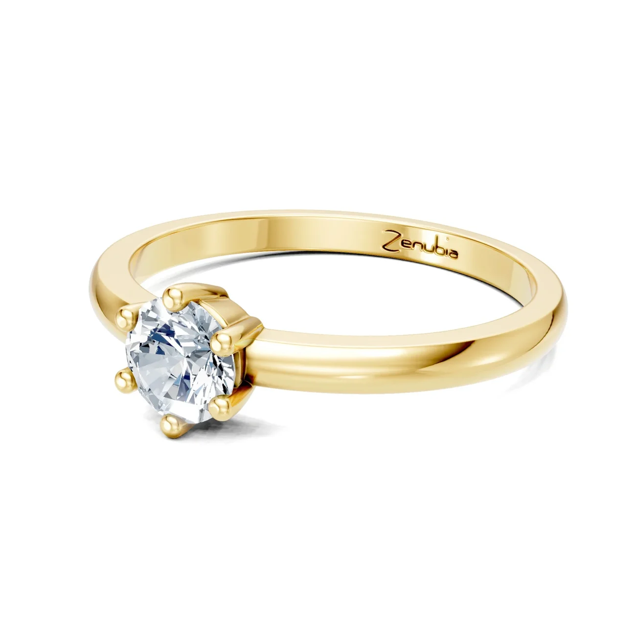 Zenubia_Schmuck_Winterthur_Verlobungsring_LUISA_side_Gelbgold
