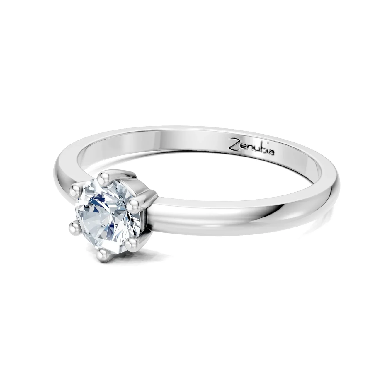 Zenubia_Schmuck_Winterthur_Verlobungsring_LUISA_side_Weissgold