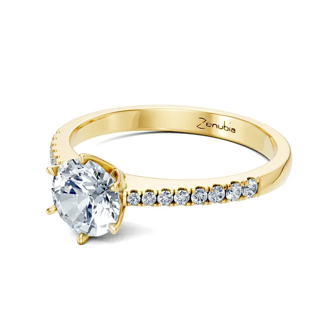 Zenubia_Schmuck_Winterthur_Verlobungsring_SANDRA_side_Gelbgold