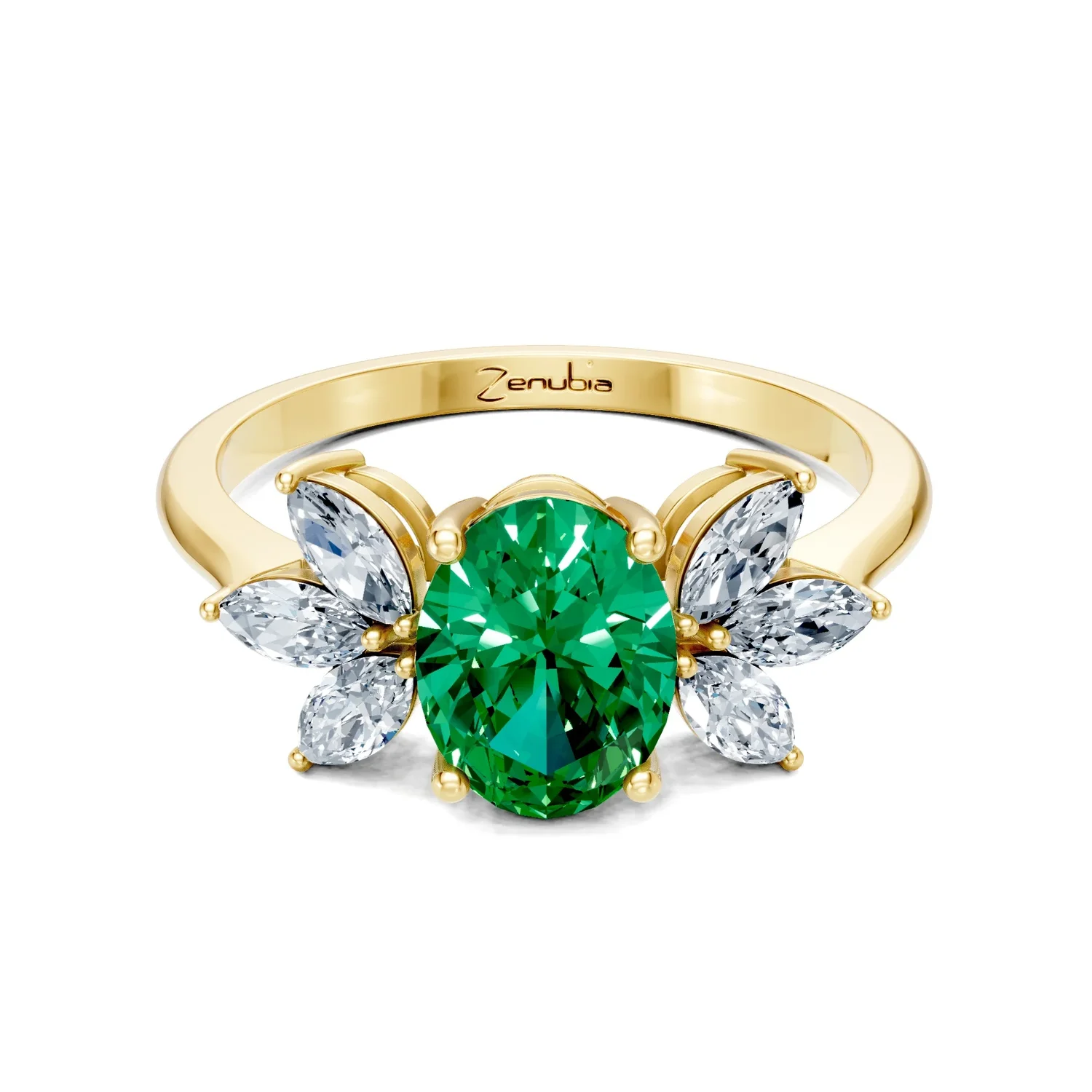 Zenubia_Schmuck_Winterthur_Verlobungsring_ELENA_front_Gelbgold