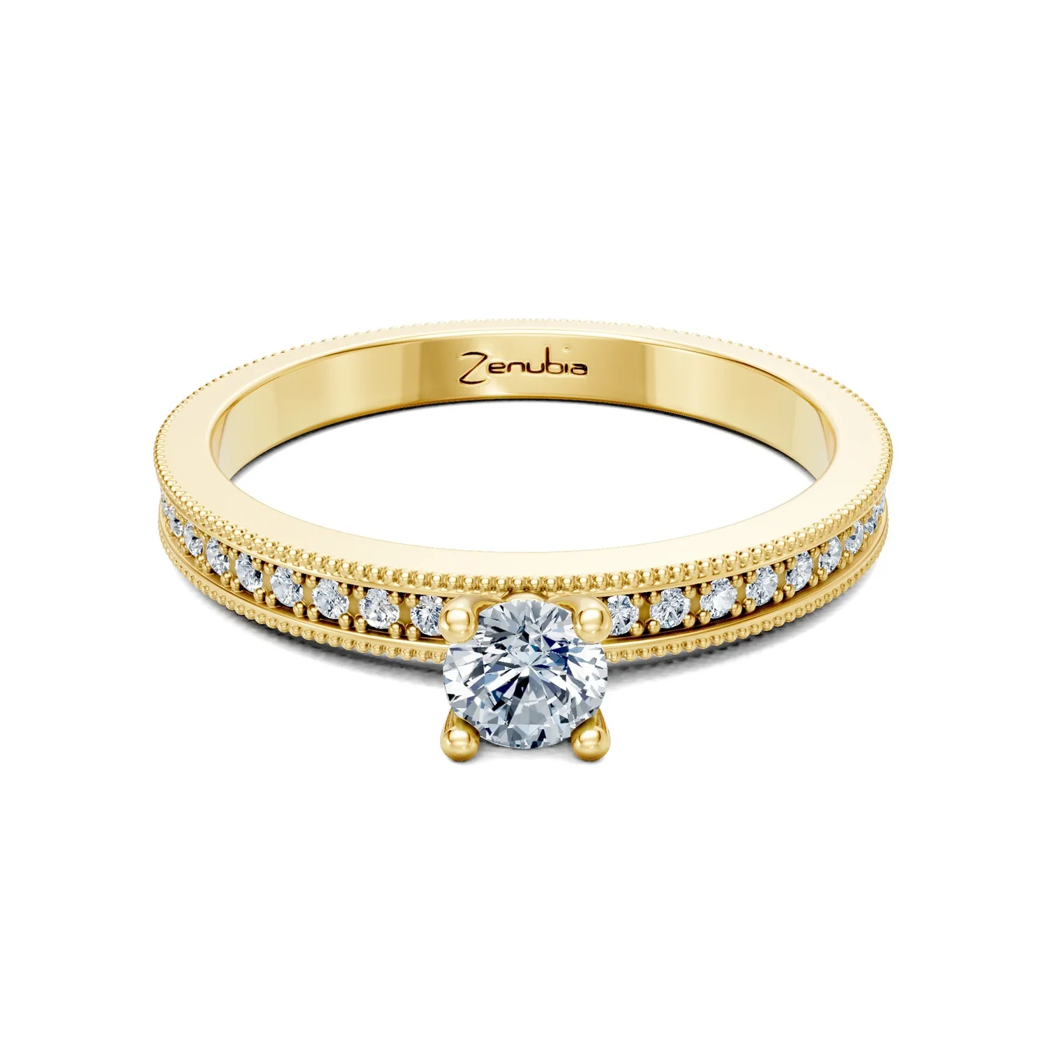 Zenubia_Schmuck_Winterthur_Verlobungsring_FARINA_front_Gelbgold