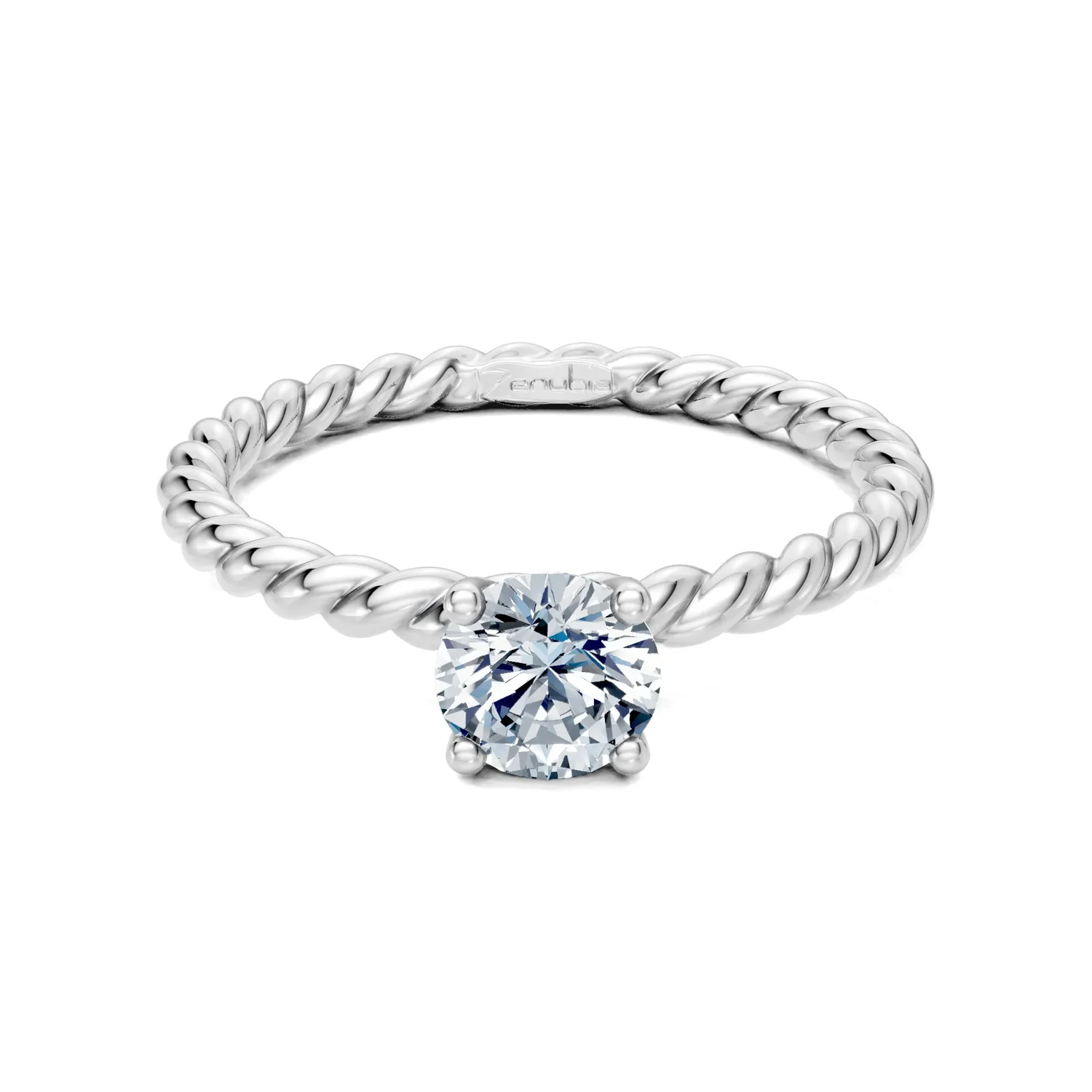Zenubia_Schmuck_Winterthur_Verlobungsring_FEDORA_front_Weissgold