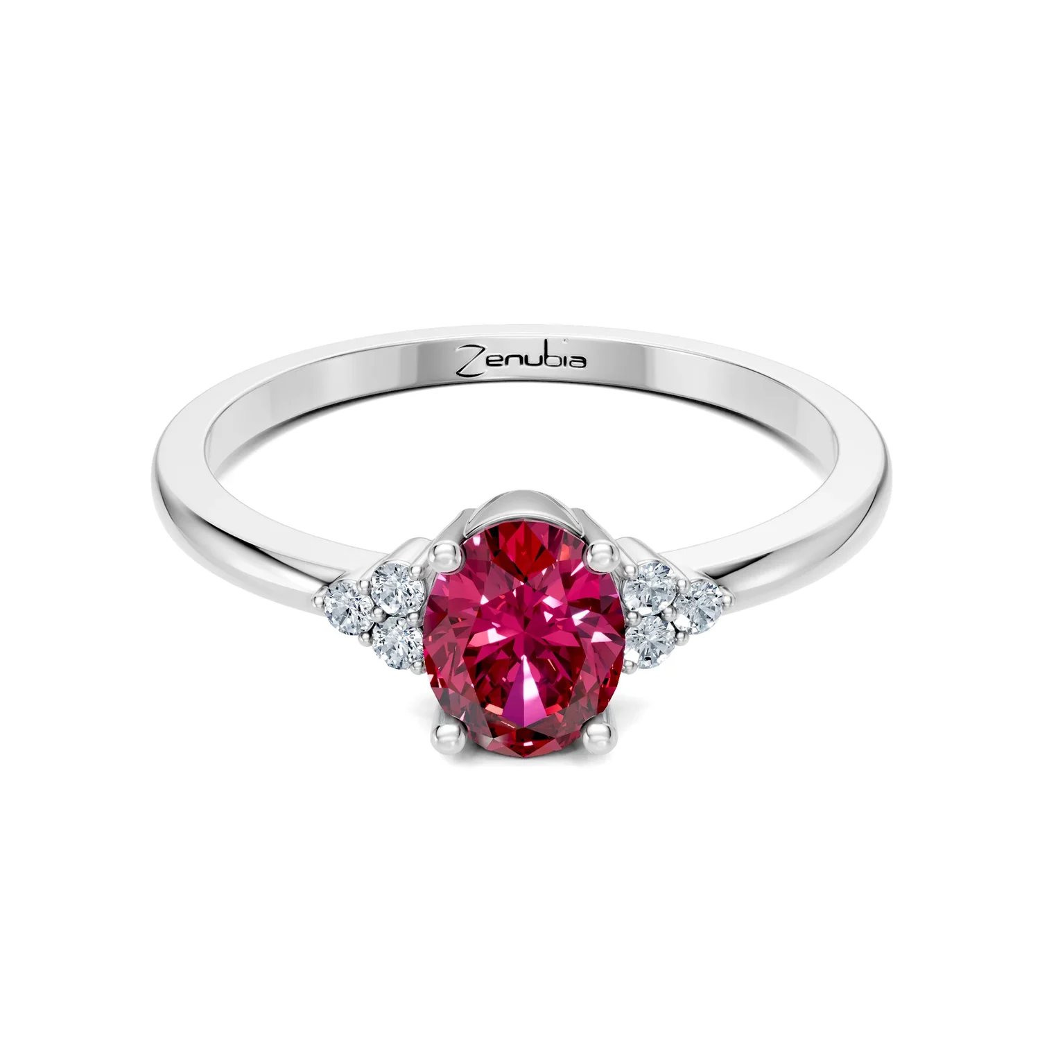 Zenubia_Schmuck_Winterthur_Verlobungsring_FLORINA_front_Weissgold