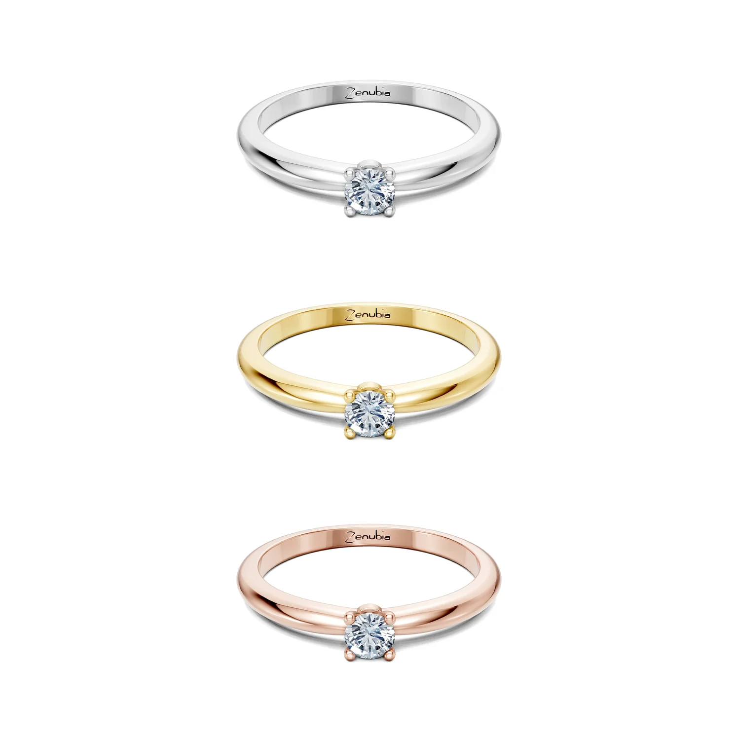 Cindy_3erKombi_Cindy-Verlobungsring_Zenubia_Weissgold_Gelbgold_Rosegold_Platin