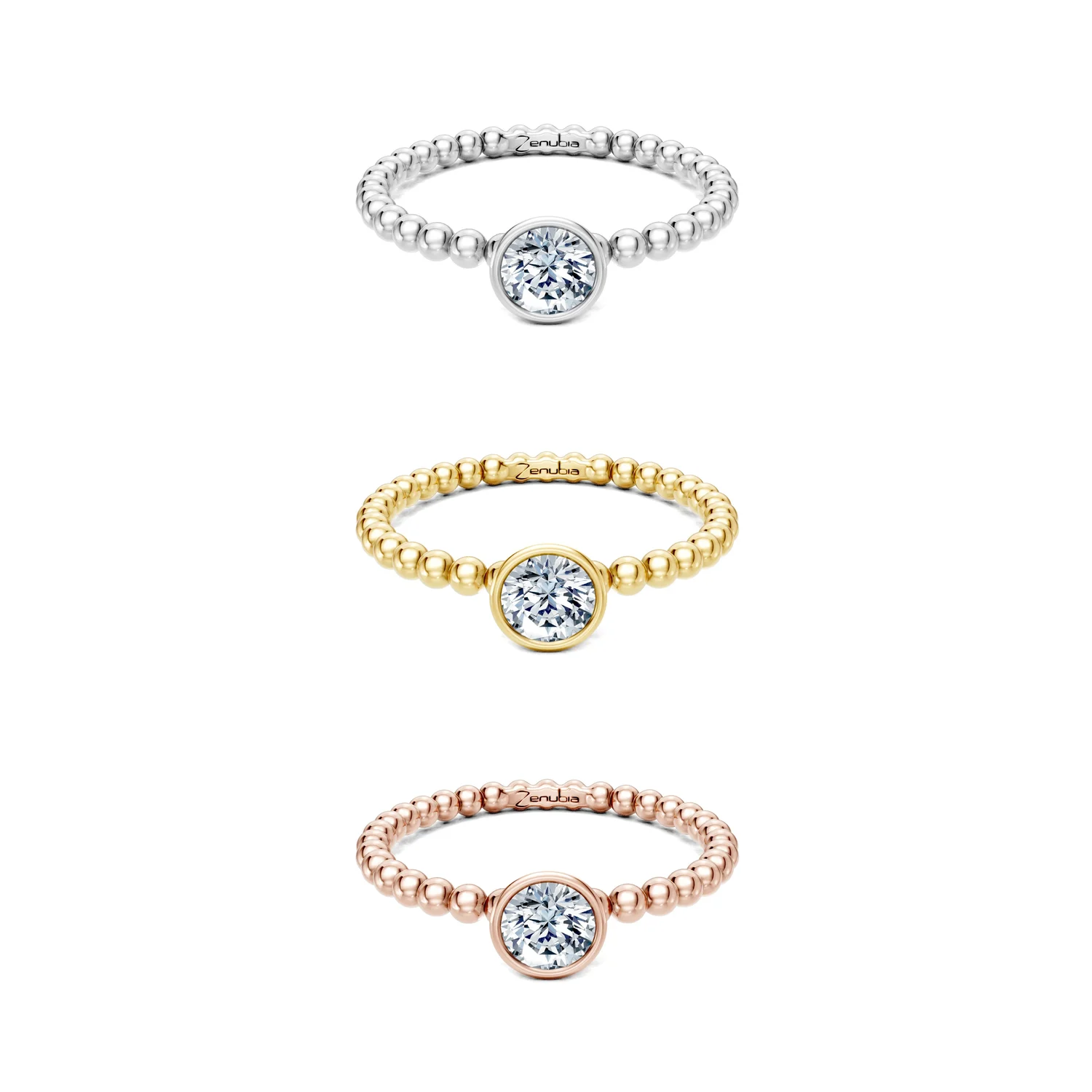 Fiala_3erKombi_Fiala-Verlobungsring_Zenubia_Weissgold_Gelbgold_Rosegold_Platin
