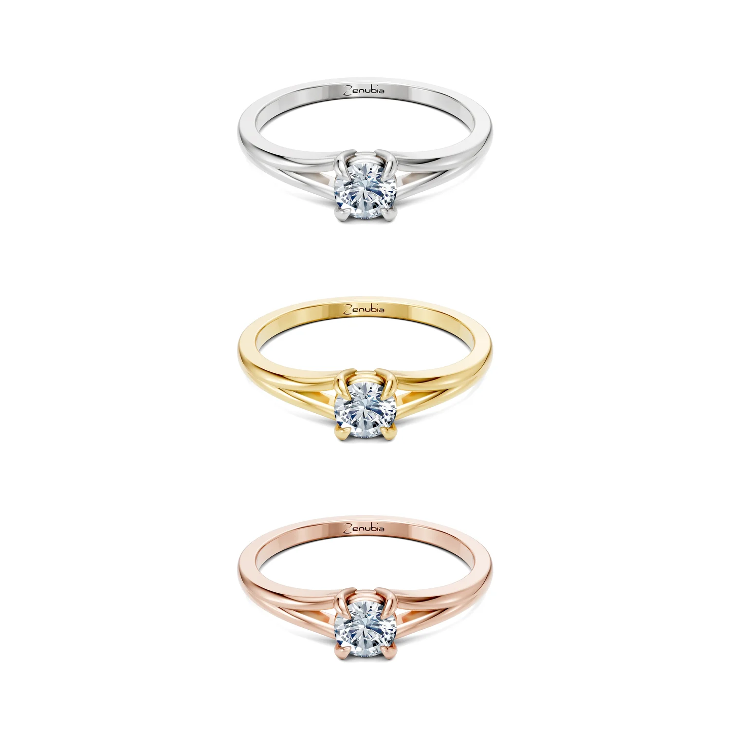 Fina_3erKombi_Fina-Verlobungsring_Zenubia_Weissgold_Gelbgold_Rosegold_Platin