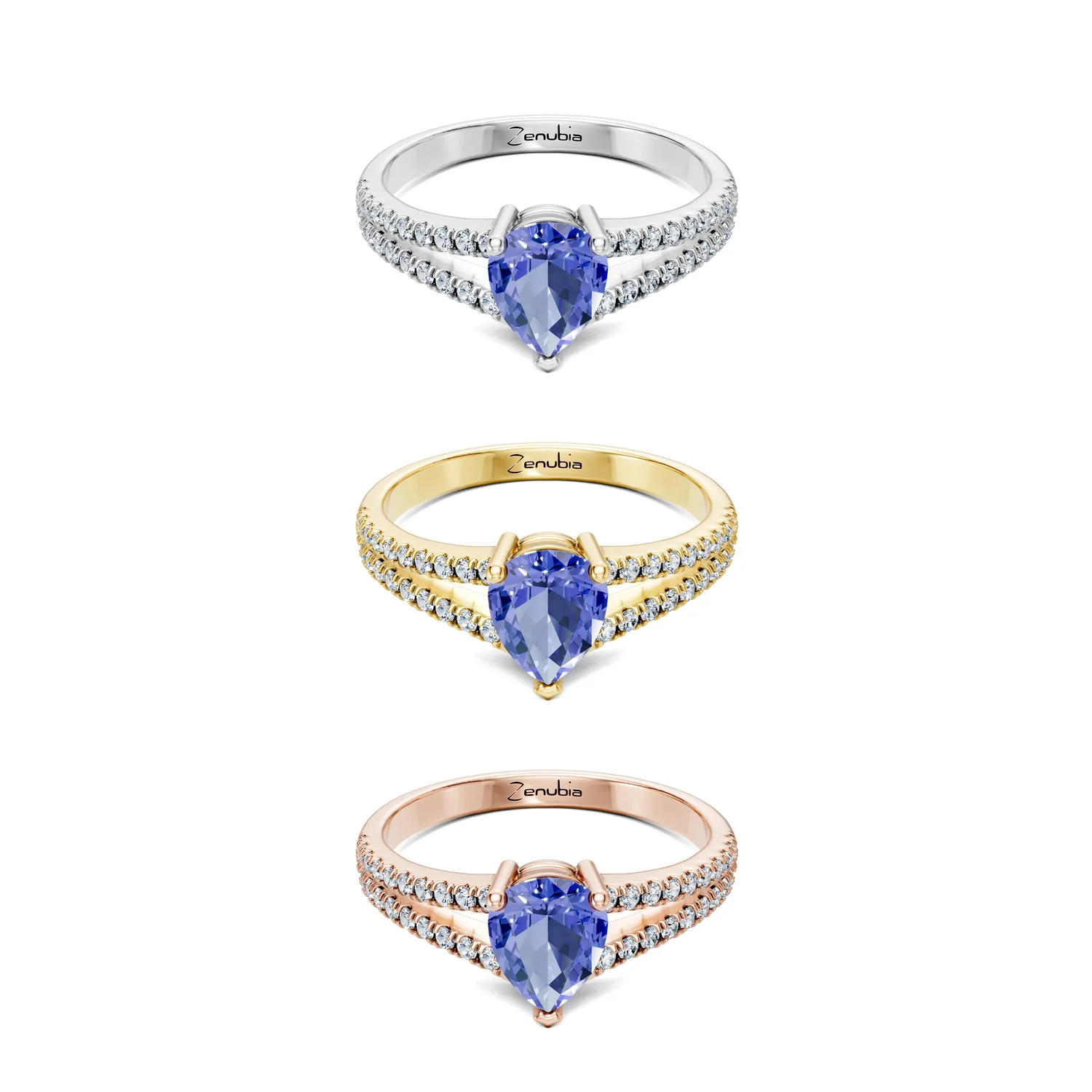 Florence_3erKombi_Florence-Verlobungsring_Zenubia_Weissgold_Gelbgold_Rosegold_Platin
