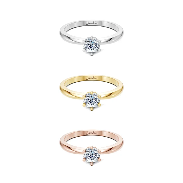 Laika_3erKombi_Laika-Verlobungsring_Zenubia_Weissgold_Gelbgold_Rosegold_Platin