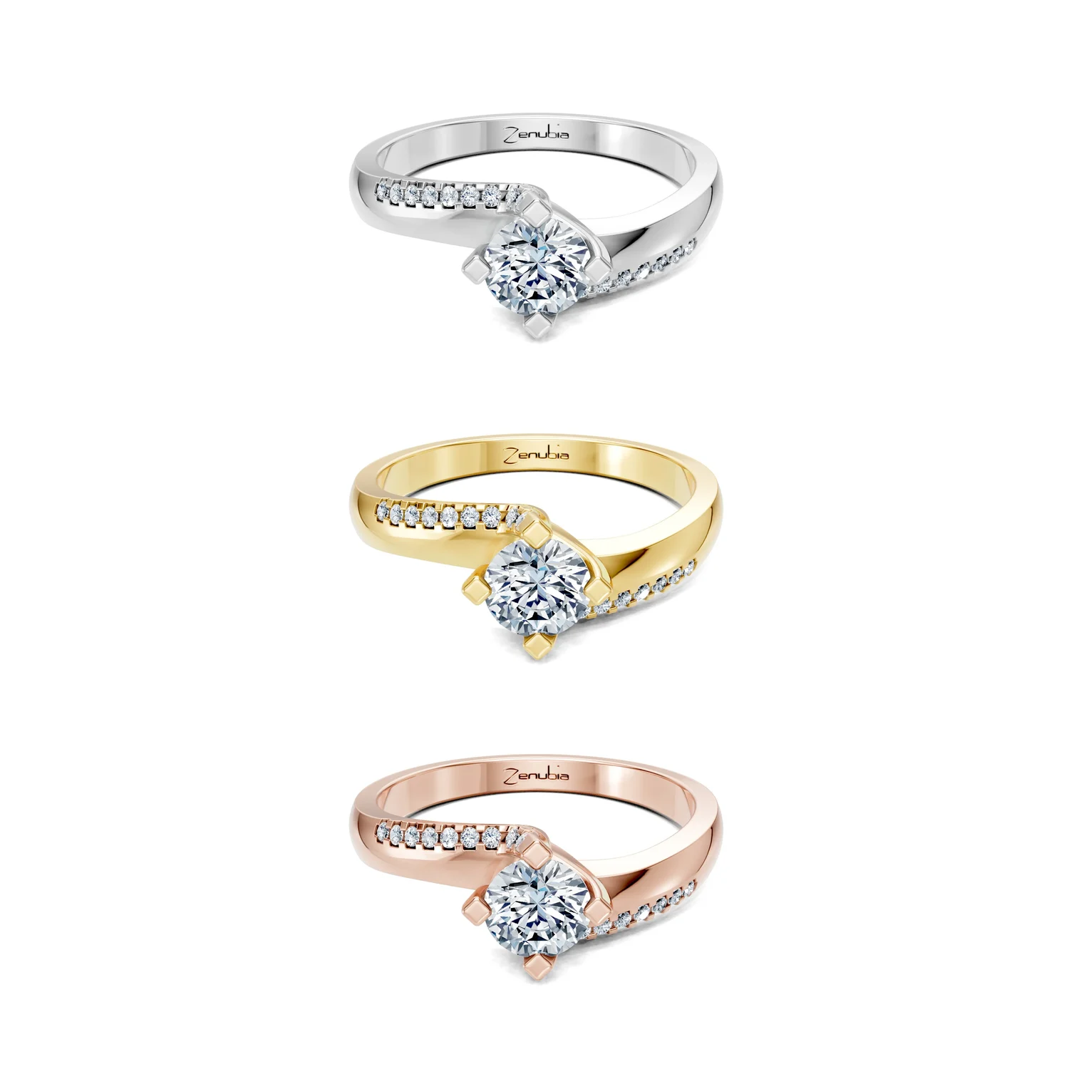 Lana_3erKombi_Lana-Verlobungsring_Zenubia_Weissgold_Gelbgold_Rosegold_Platin