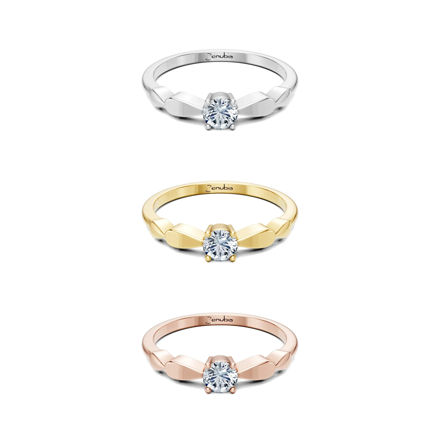 Latoya_3erKombi_Latoya-Verlobungsring_Zenubia_Weissgold_Gelbgold_Rosegold_Platin-1