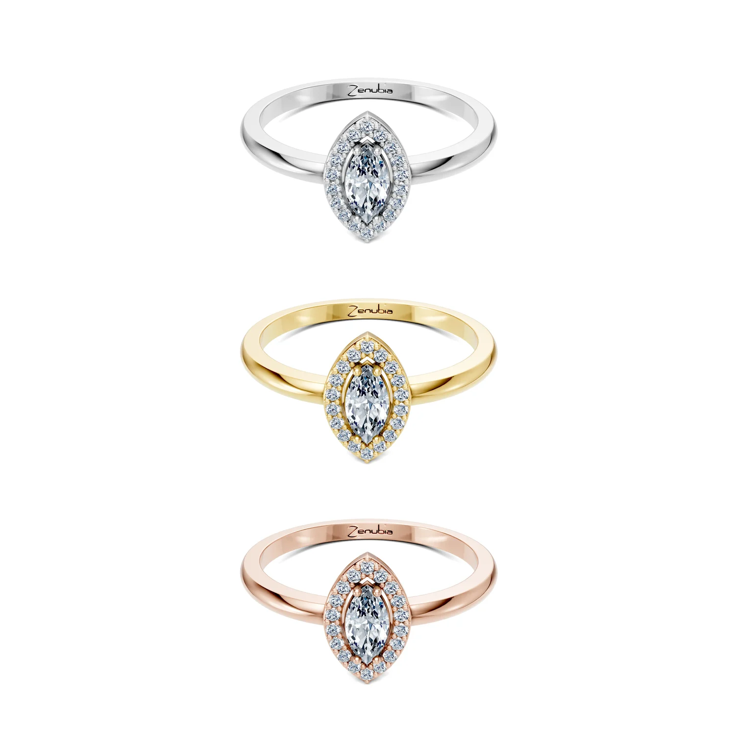 Leana_3erKombi_Leana-Verlobungsring_Zenubia_Weissgold_Gelbgold_Rosegold_Platin