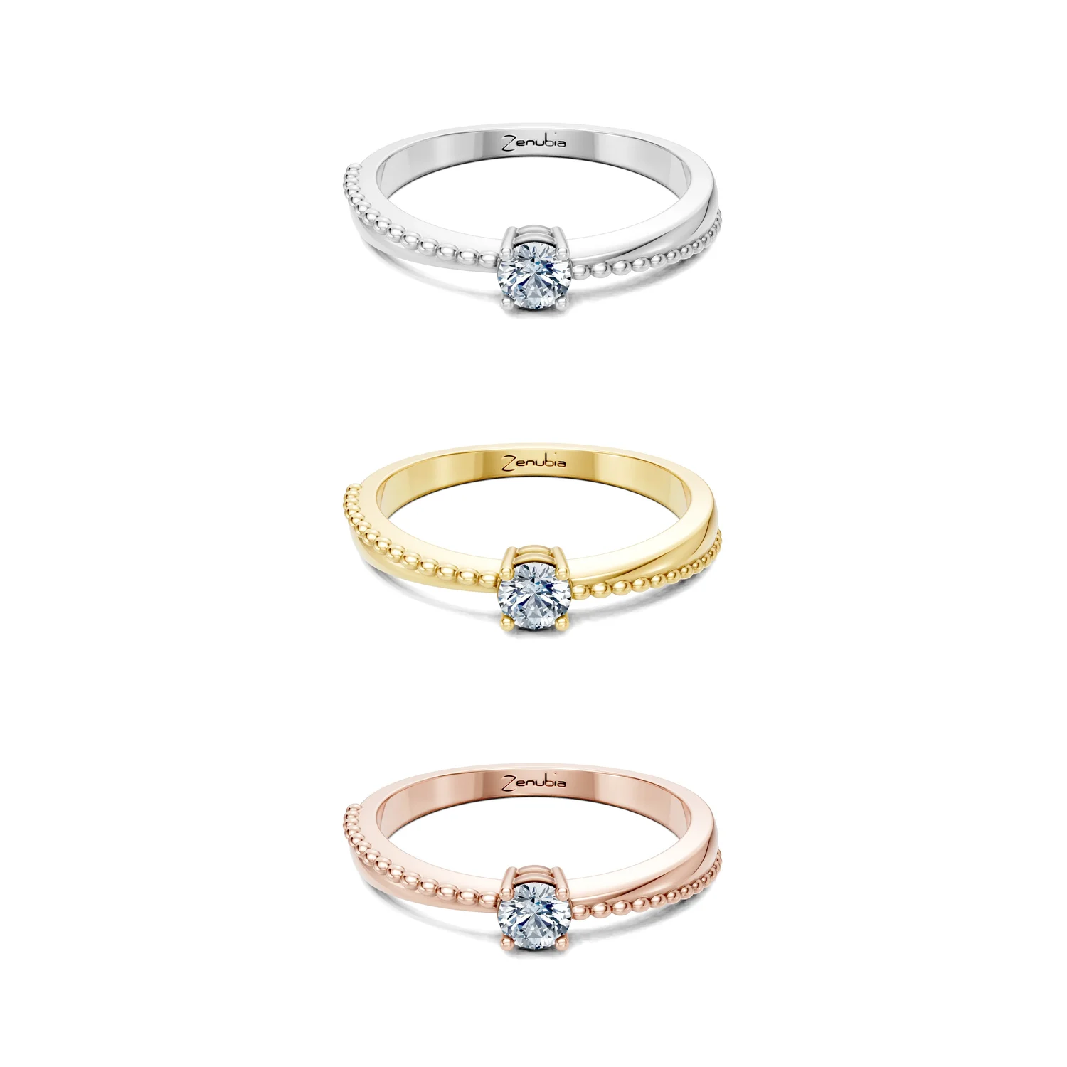 Lili_3erKombi_Lili-Verlobungsring_Zenubia_Weissgold_Gelbgold_Rosegold_Platin
