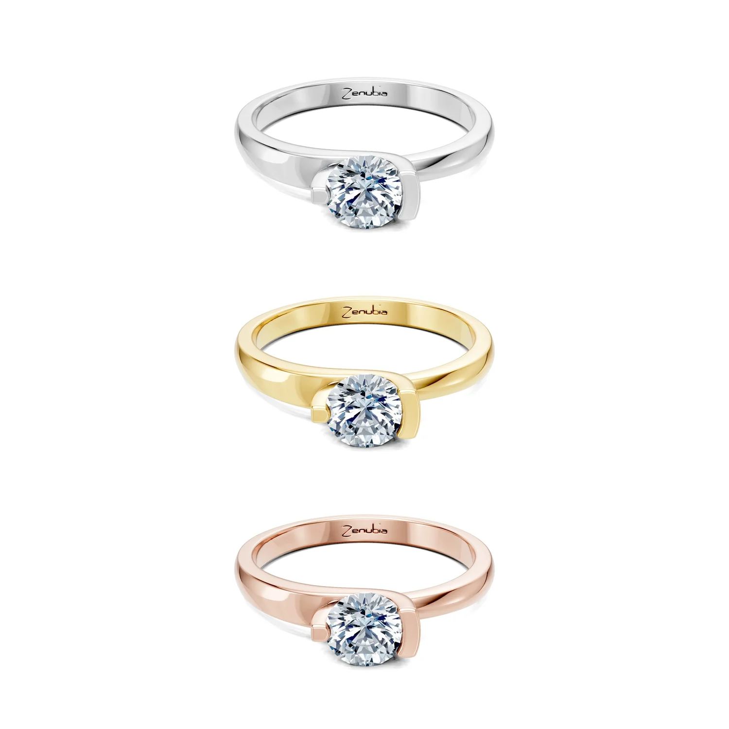 Lucia_3erKombi_Lucia-Verlobungsring_Zenubia_Weissgold_Gelbgold_Rosegold_Platin