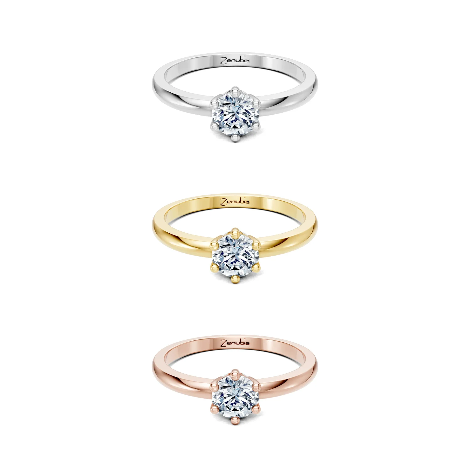 Luisa_3erKombi_Luisa-Verlobungsring_Zenubia_Weissgold_Gelbgold_Rosegold_Platin