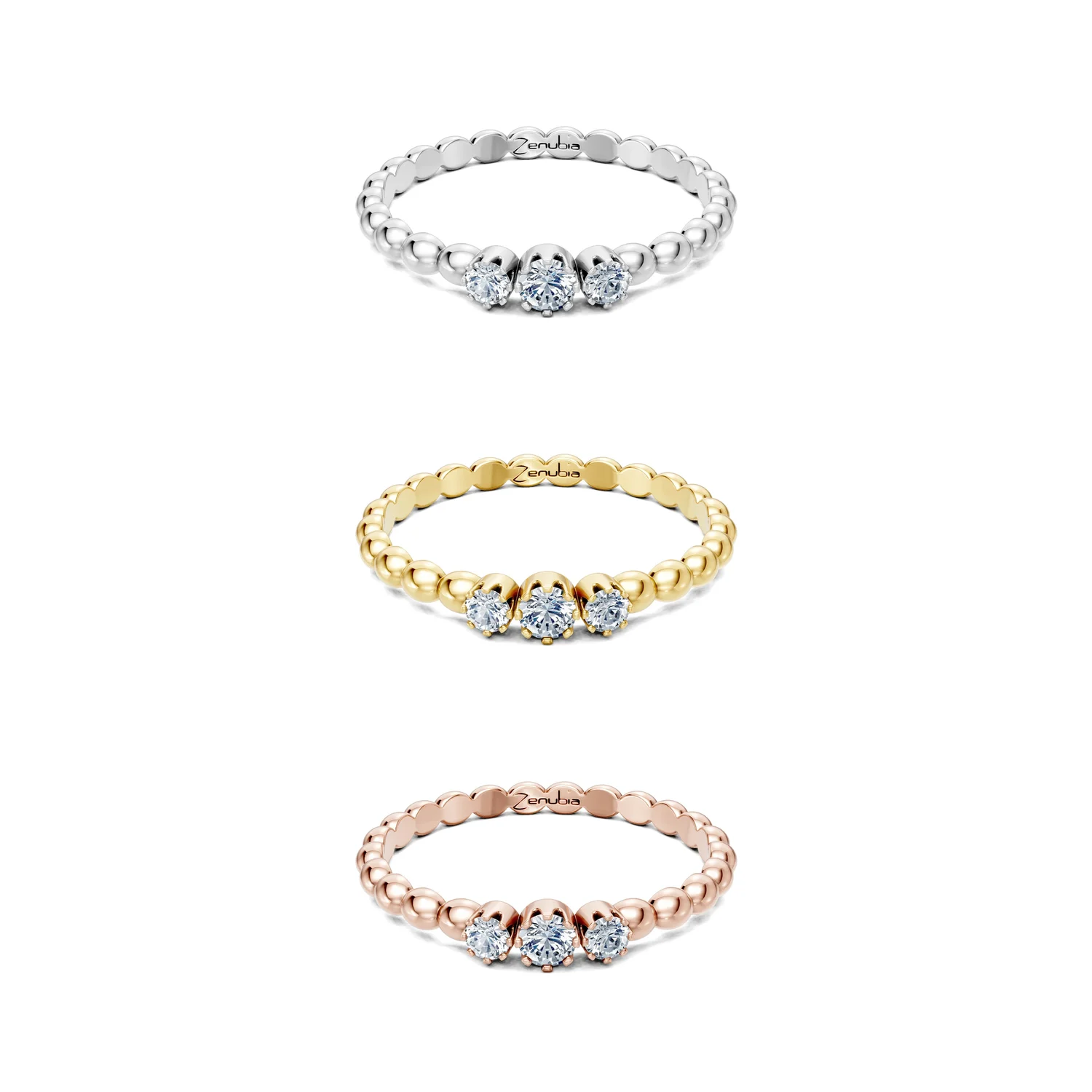 Ronja_3erKombi_Ronja-Verlobungsring_Zenubia_Weissgold_Gelbgold_Rosegold_Platin