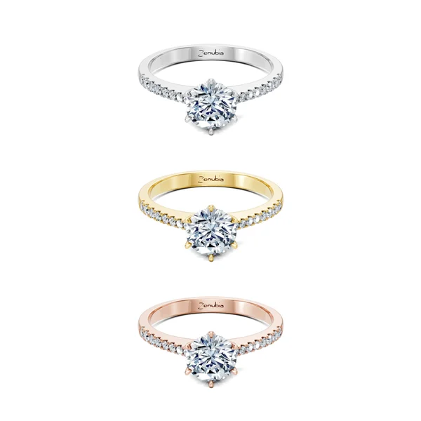 Sandra_3erKombi_Sandra-Verlobungsring_Zenubia_Weissgold_Gelbgold_Rosegold_Platin