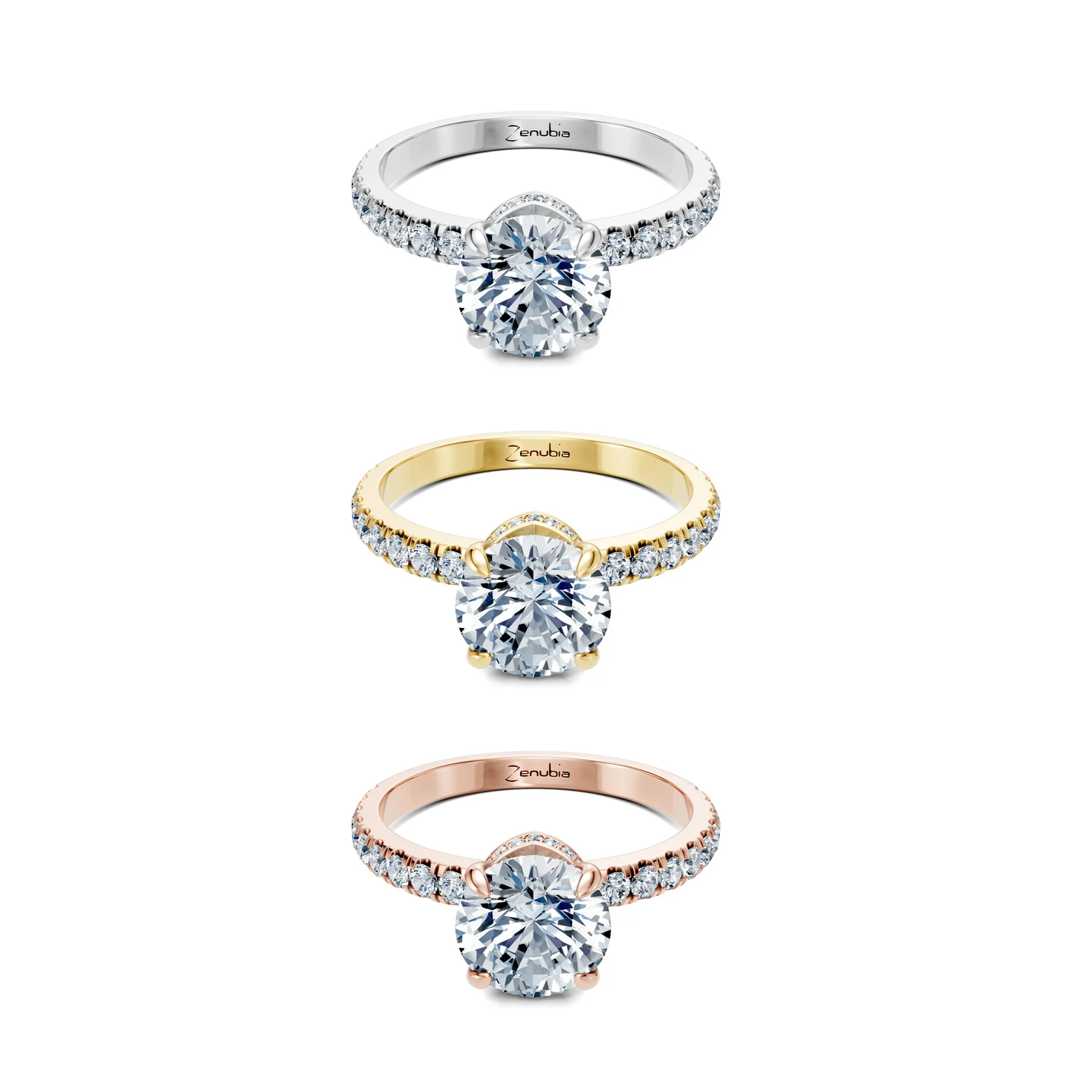 Zala_3erKombi_Zala-Verlobungsring_Zenubia_Weissgold_Gelbgold_Rosegold_Platin